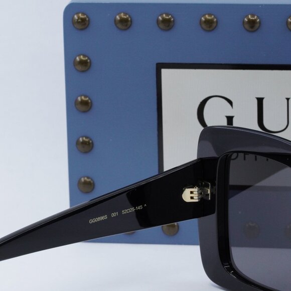 Gucci GG0896S 001 Square Sunglasses - Black/Grey - Picture 7 of 10